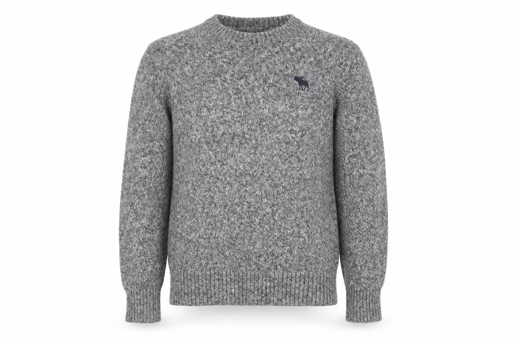 Abercrombie & Fitch Kids Boys Grey Crew Neck Jumper Size 10 Cotton Blend