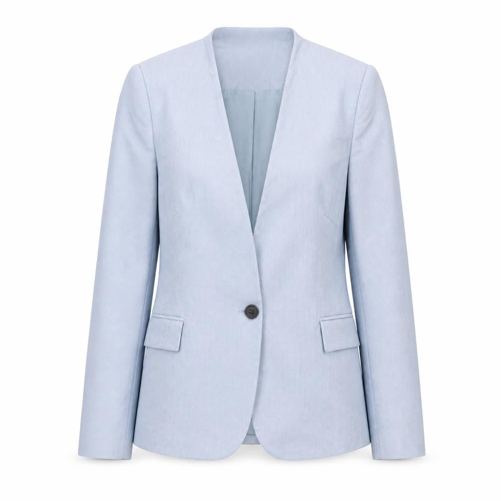 Zara Women Blue Tailored Single-Breasted Blazer Size 12