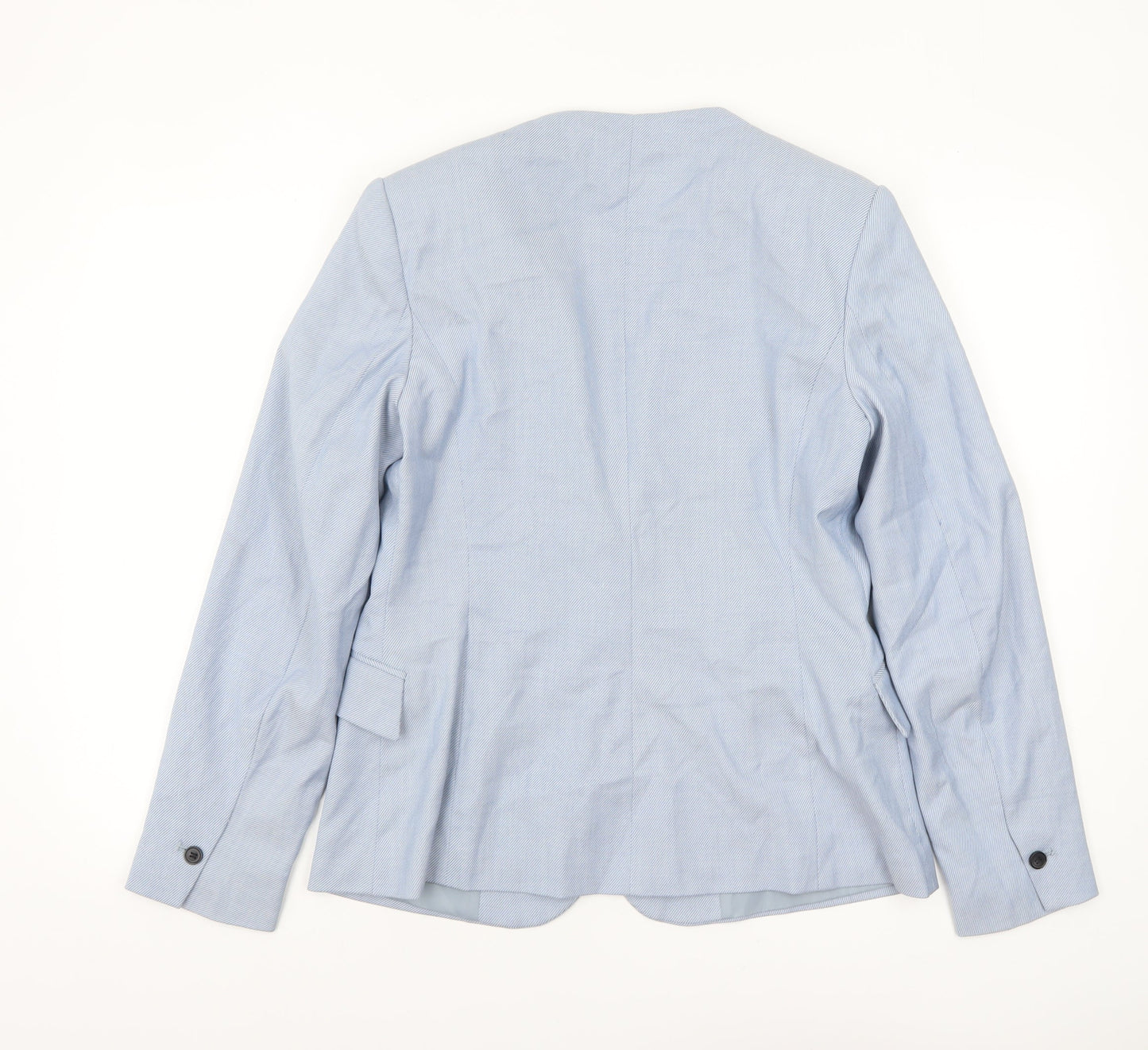 Zara Women Blue Tailored Single-Breasted Blazer Size 12