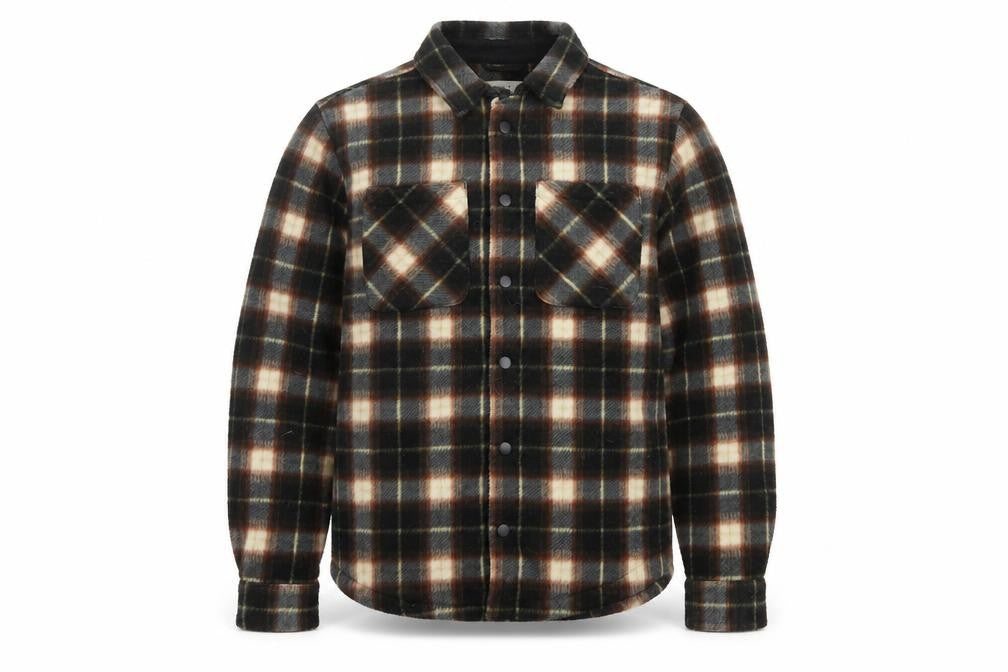 Marks & Spencer Men's Brown Check Flannel Jacket Size S Casual
