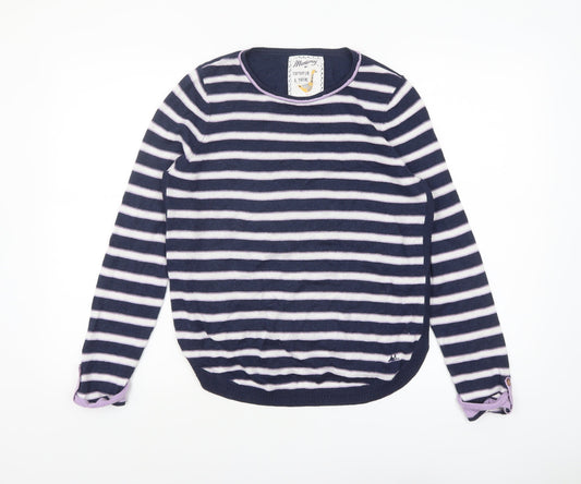 Mantaray Women Blue Striped Long Sleeve Pullover Jumper Size 12