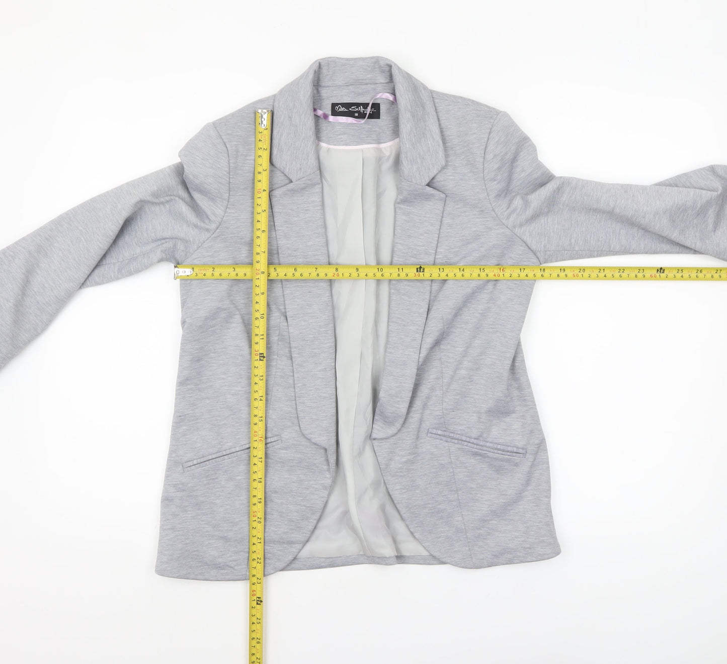 Miss Selfridge Women's Grey Size 10 Tailored Blazer Jacket
