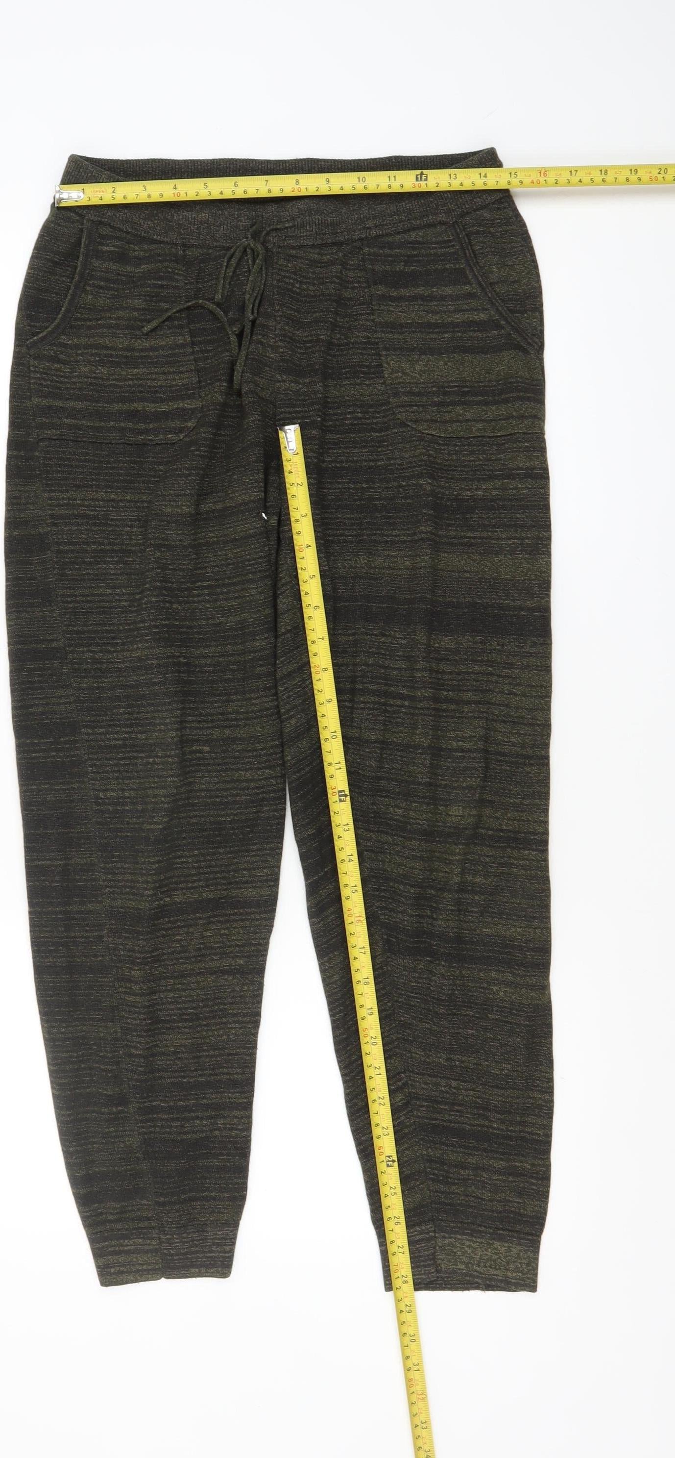 Warehouse Women's Black Jogger Trousers Size M Cotton Blend