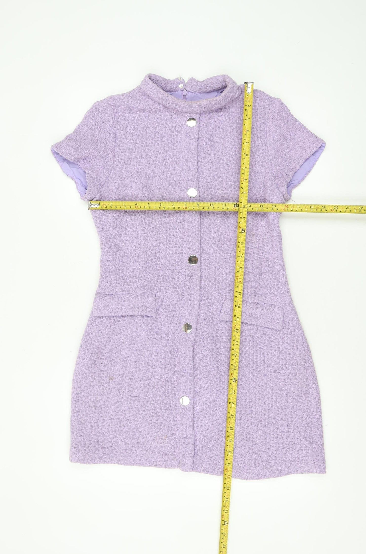 Zara Women Purple Short Sleeve Shift Dress Size 14