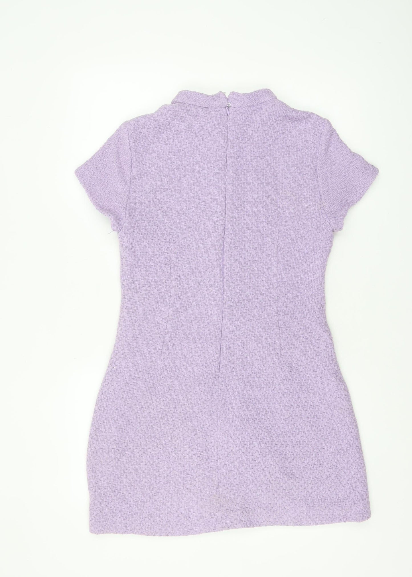 Zara Women Purple Short Sleeve Shift Dress Size 14