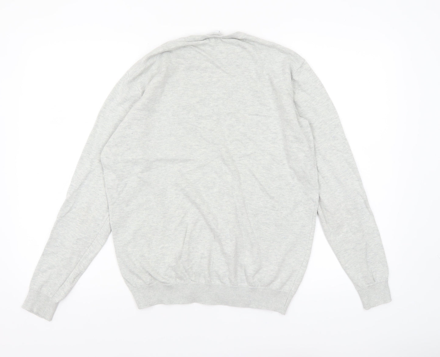 Lacoste Boys Grey Cotton Crew Neck Pullover Jumper Size 16 Years