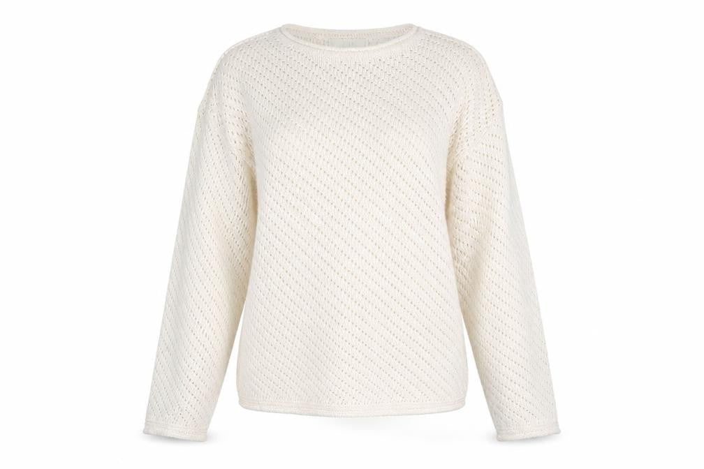 Marks & Spencer Womens Ivory Open-Knit Jumper XS