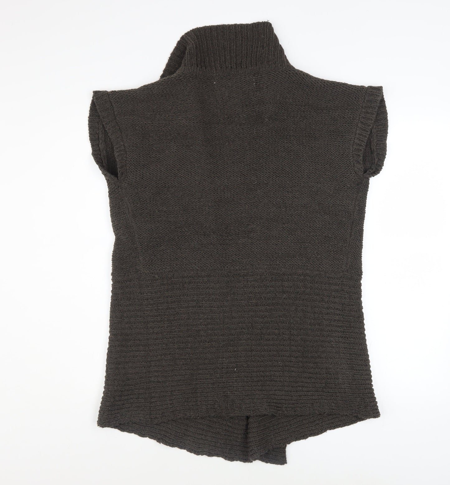 Maine New England Women Brown Size 14 Sleeveless Knit Cardigan