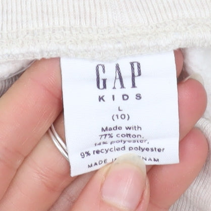 GAP Girls Beige Jogger Sweatpants Size 10 Years Cotton Blend Activewear