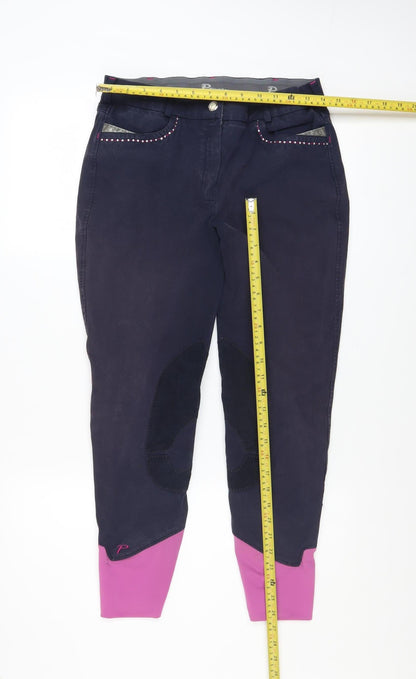 Performance Womens Blue Riding Trousers Size 14 Stretch Twill
