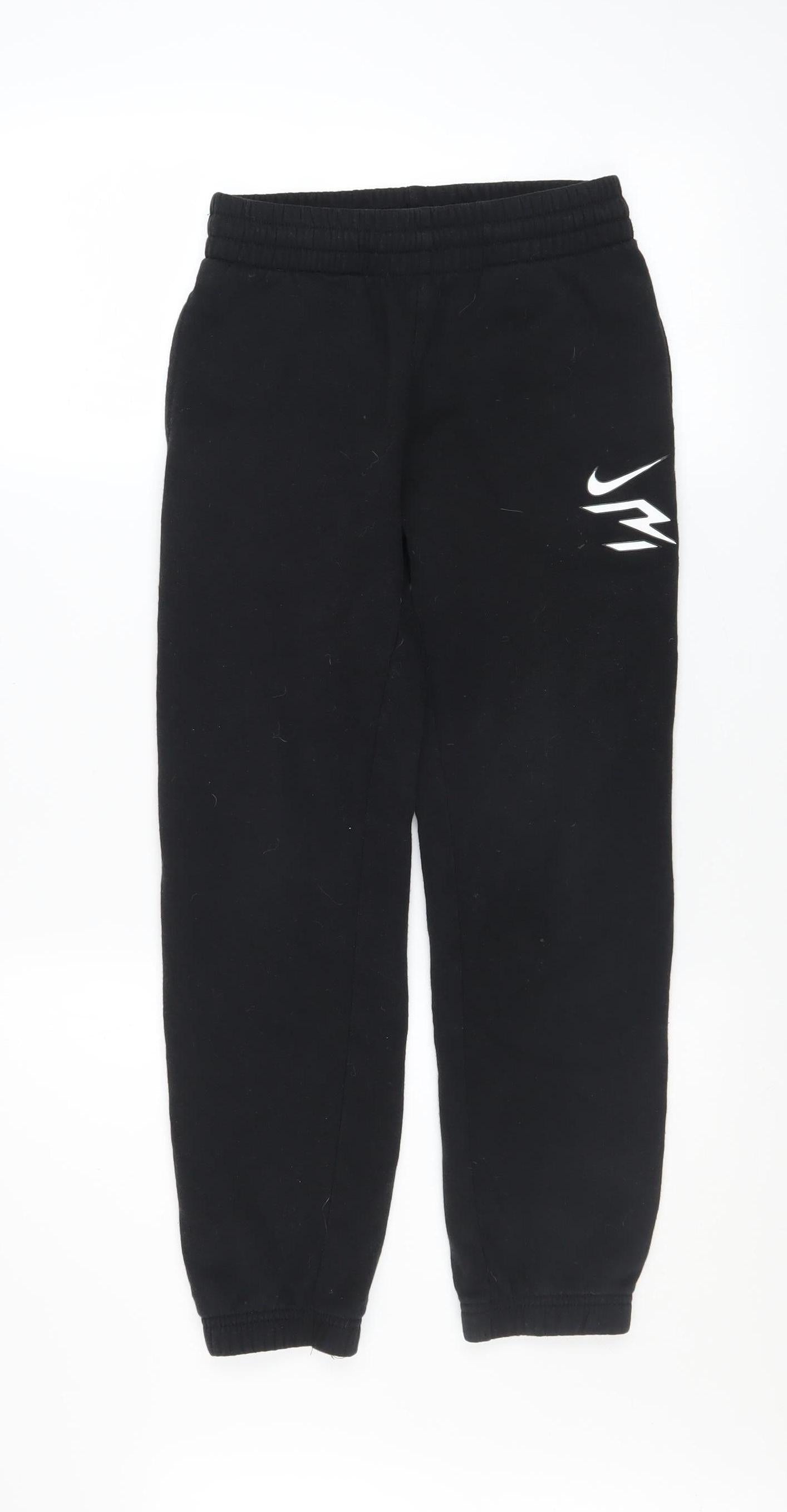 Nike 3 Brand Boys Black Jogger Sweatpants 10-12 Years Cotton Blend