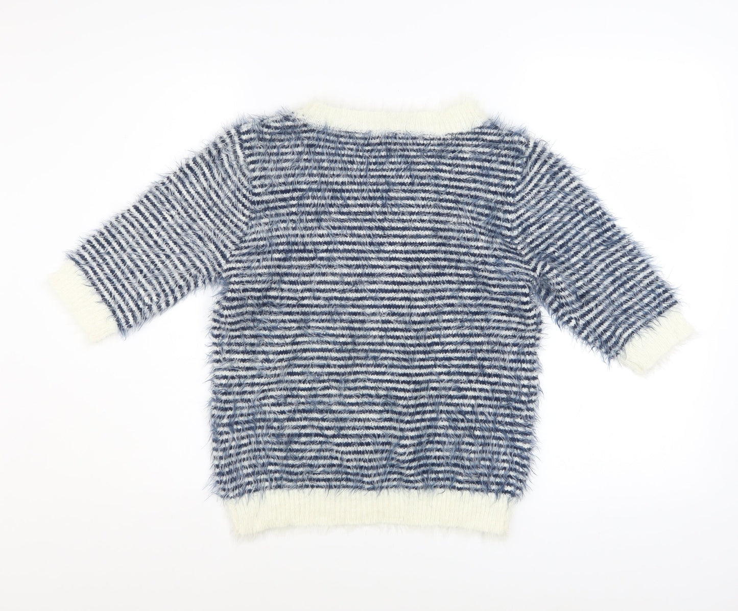 Atmosphere Womens Blue Striped Crew Neck 3/4 Sleeve Jumper Size 14