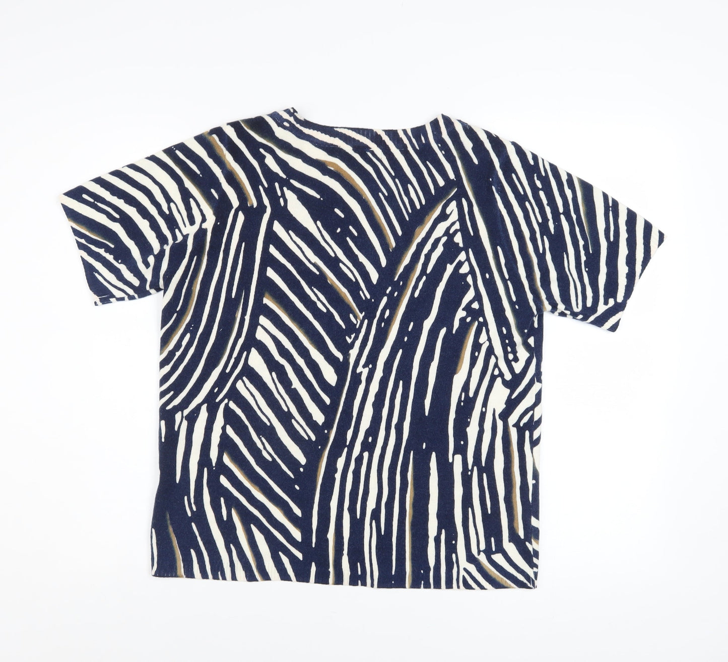Marks and Spencer Women’s Blue Geometric Knit T-Shirt Size 12