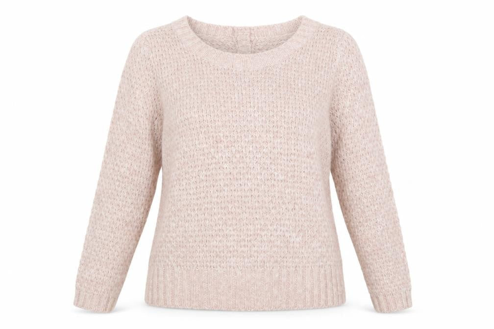M&Co Women’s Pink Chunky Knit Acrylic Pullover Jumper Size M