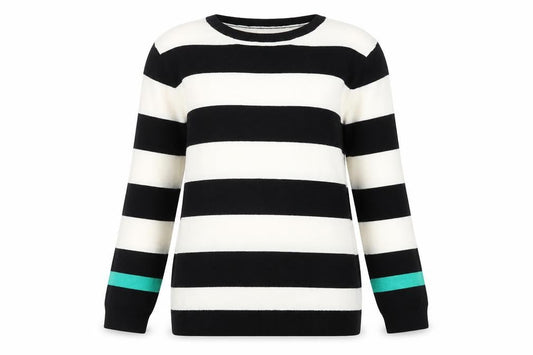 V by Very Women’s Black and White Striped Jumper Size 12