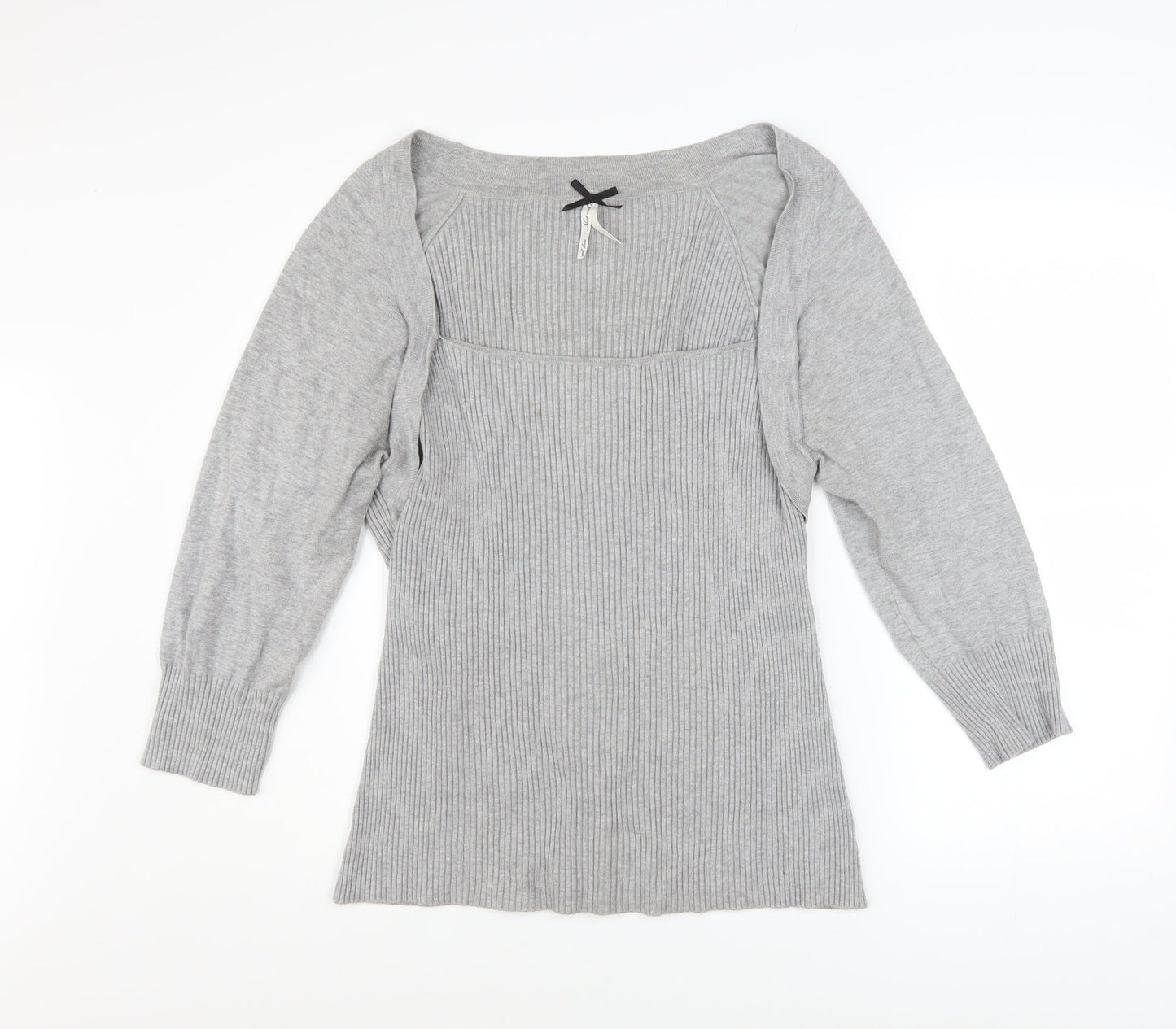Next Women’s Grey Boat Neck Knit Shrug Jumper Size 20