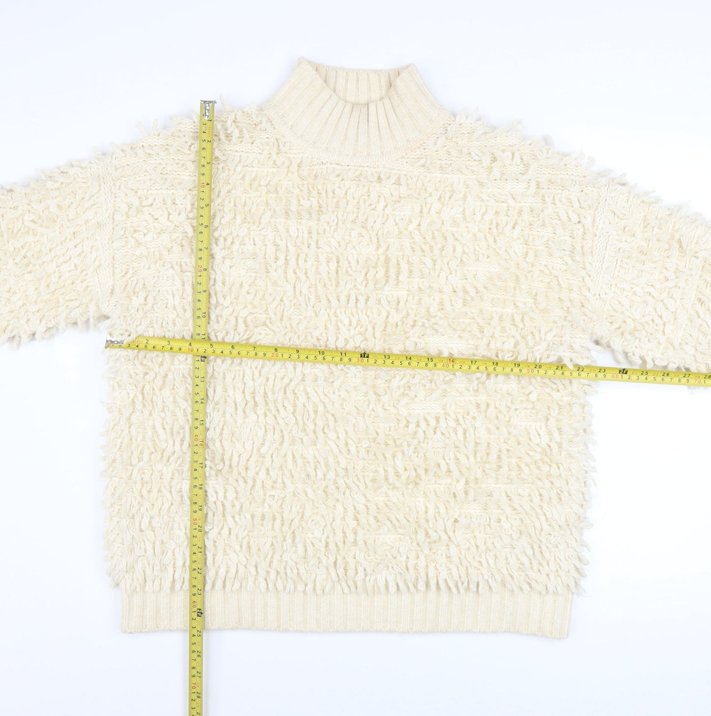 Marks and Spencer Women’s Ivory Roll Neck Chunky Knit Jumper M