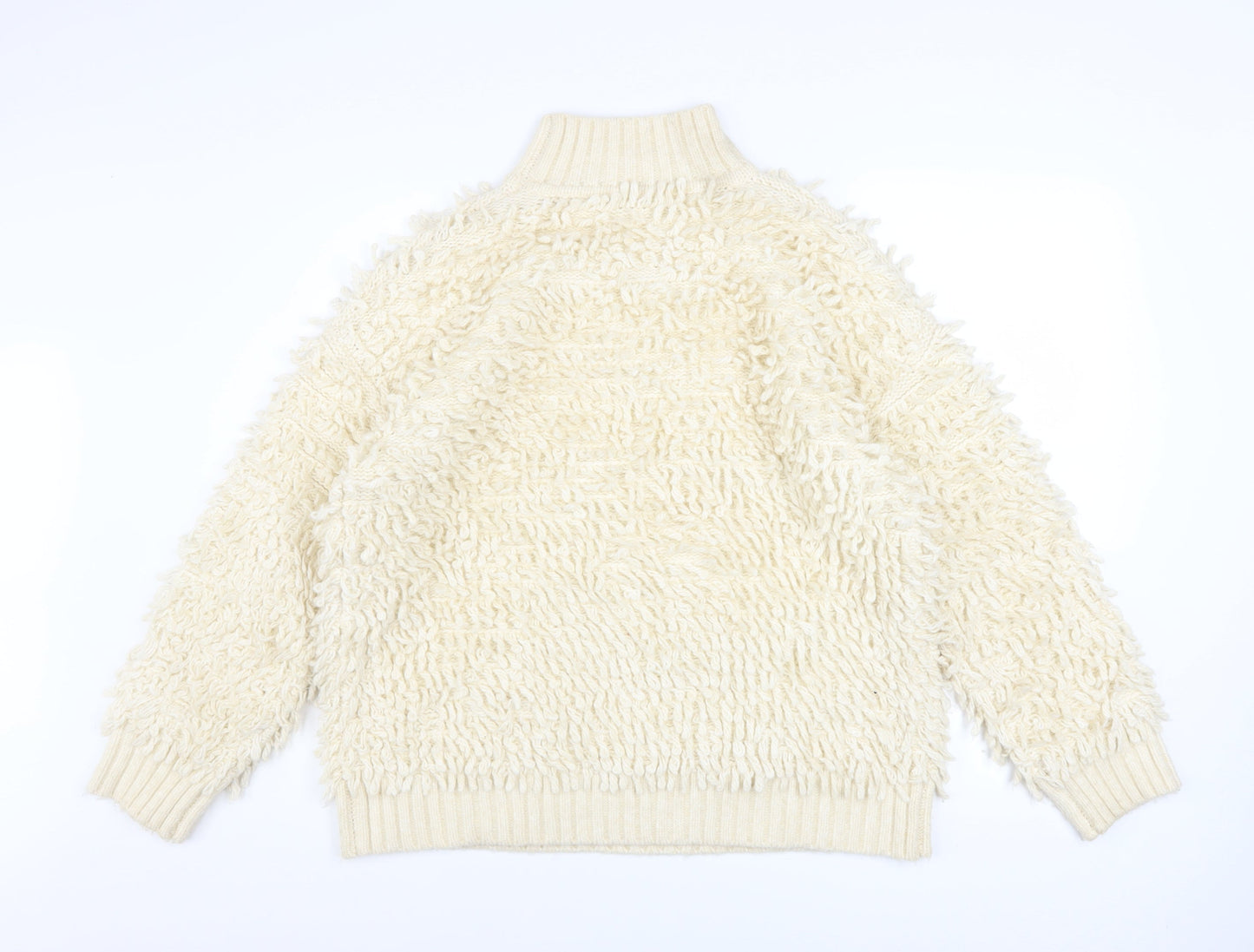 Marks and Spencer Women’s Ivory Roll Neck Chunky Knit Jumper M