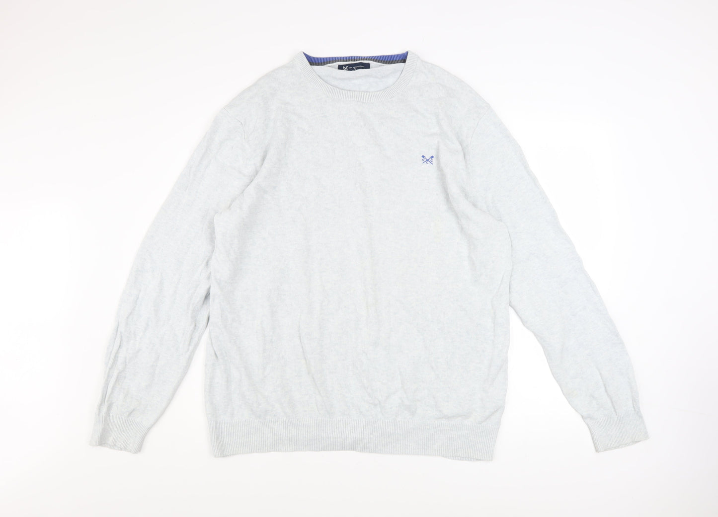 Crew Clothing Company Men's Grey 2XL Cotton Cashmere Pullover Jumper