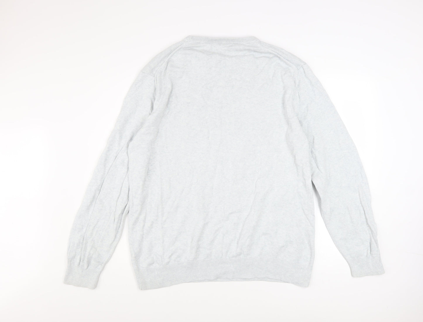 Crew Clothing Company Men's Grey 2XL Cotton Cashmere Pullover Jumper