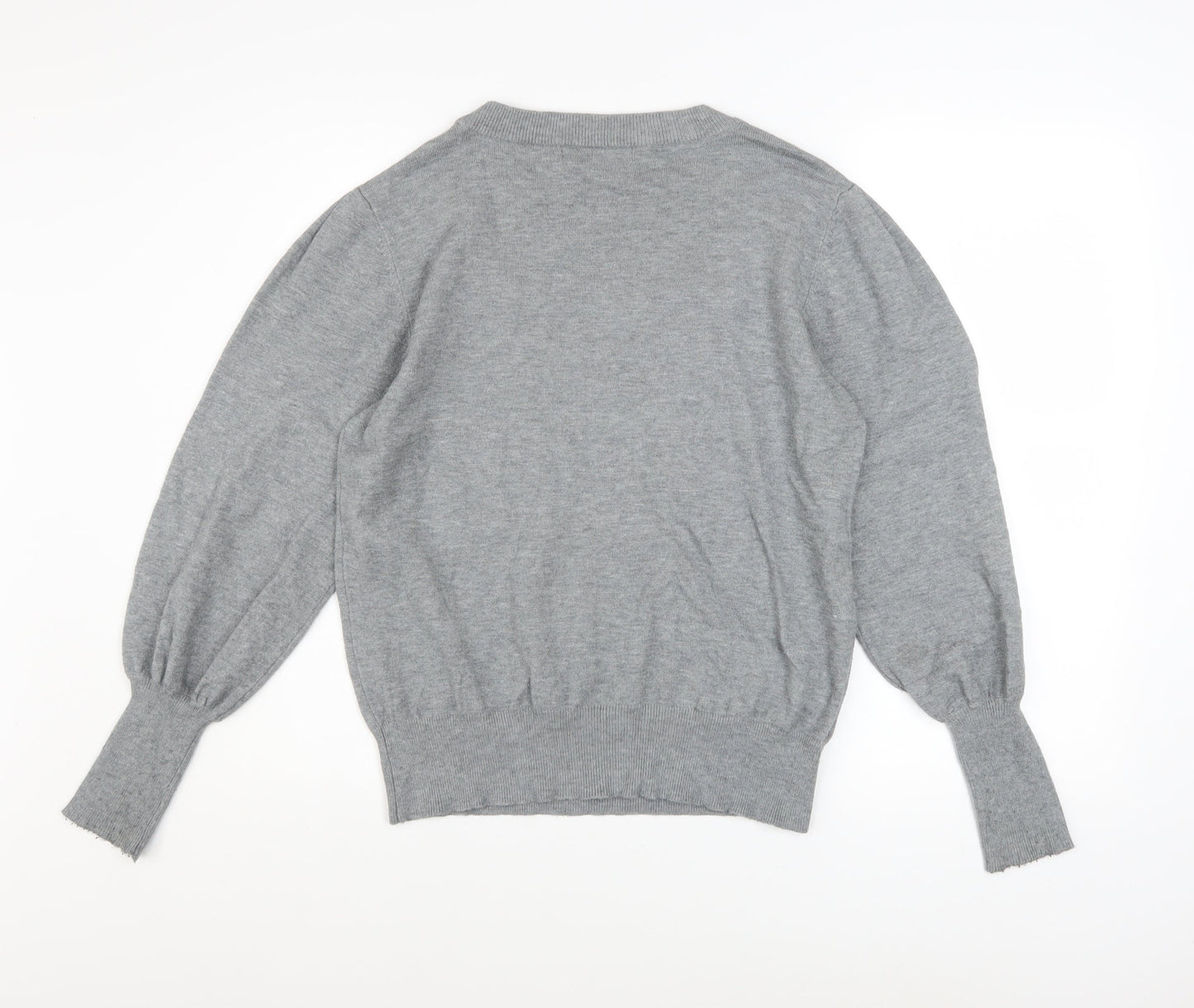 Next Women’s Grey Christmas Embroidered Jumper Size 12