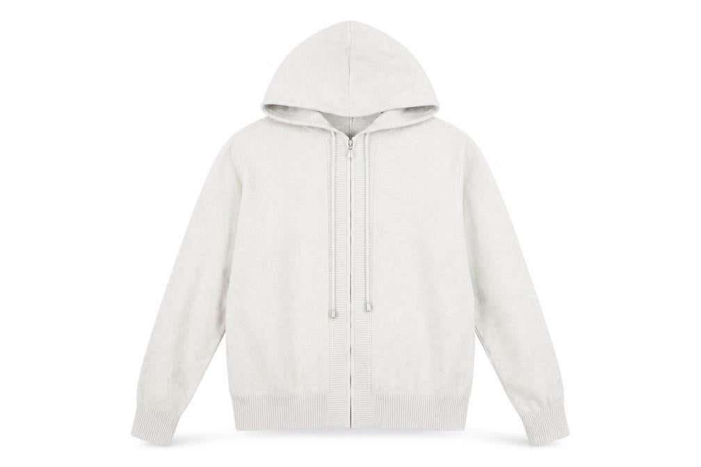 Marks & Spencer Women’s Light Grey Hooded Zip Jacket Size S Regular Fit