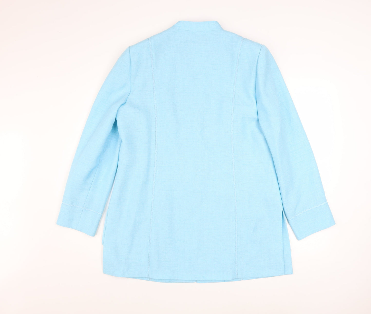 Jacques Vert Women's Blue Polyester Formal Blazer Jacket UK 14