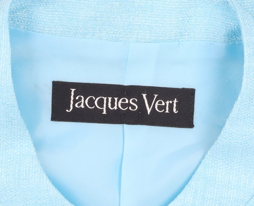 Jacques Vert Women's Blue Polyester Formal Blazer Jacket UK 14