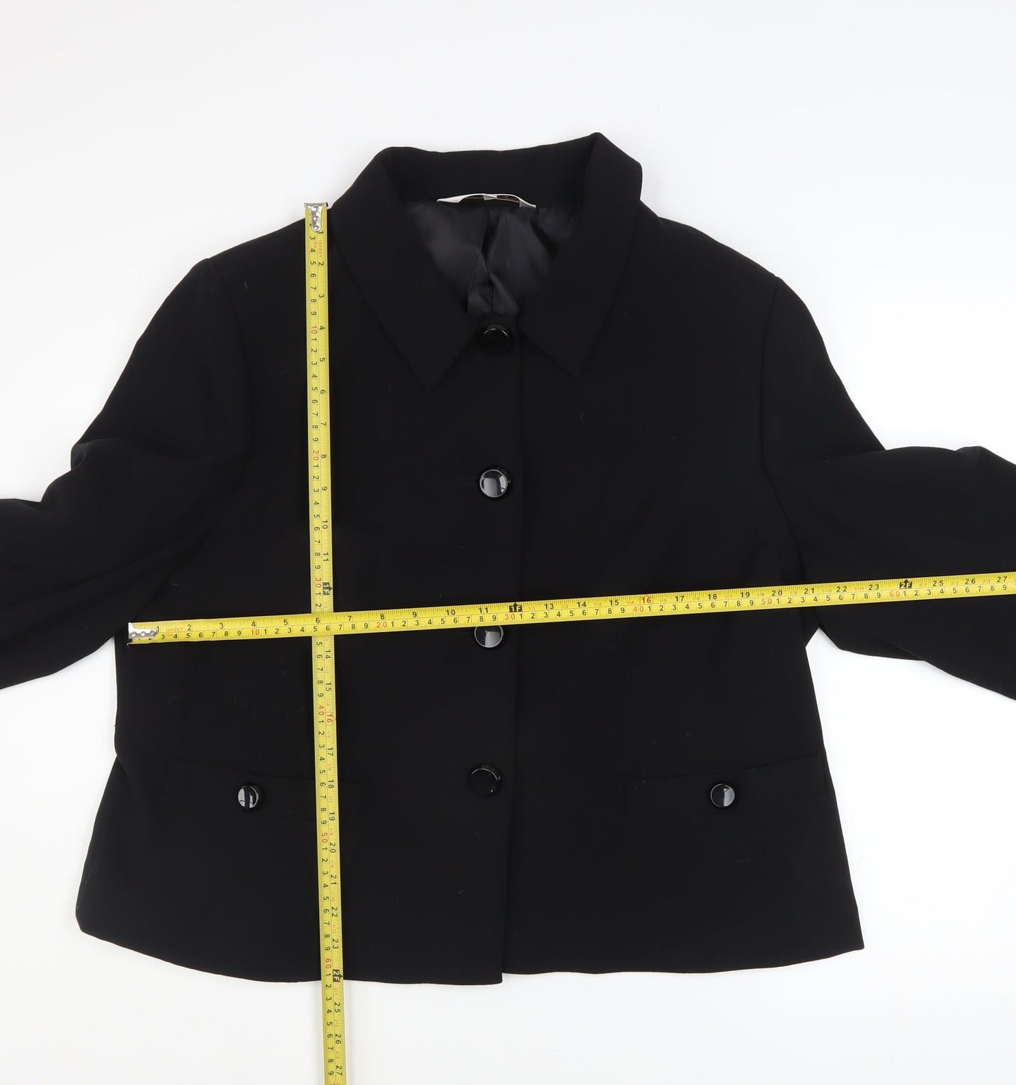 EWM Women's Black Size 20 Classic Button-Up Lined Jacket