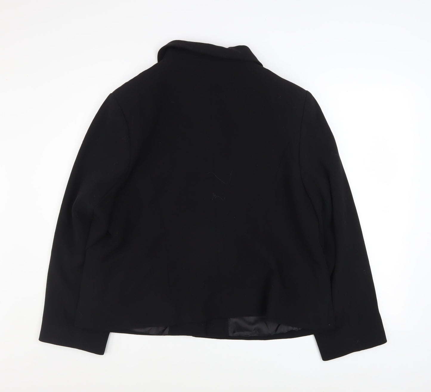 EWM Women's Black Size 20 Classic Button-Up Lined Jacket