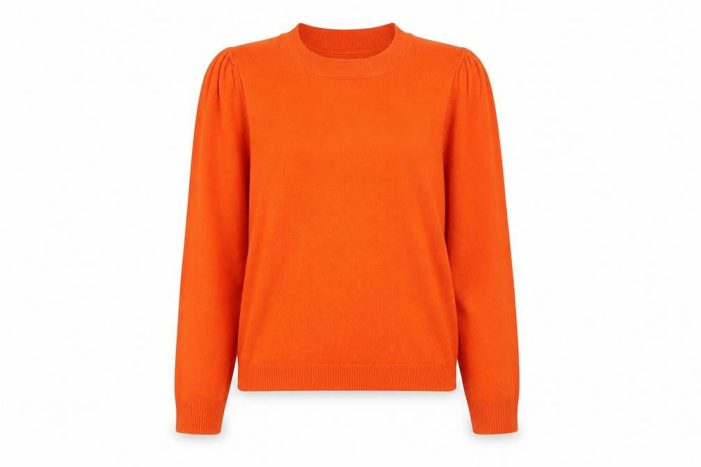 Next Women’s Orange Crew Neck Pullover Jumper L Long Sleeve Knit