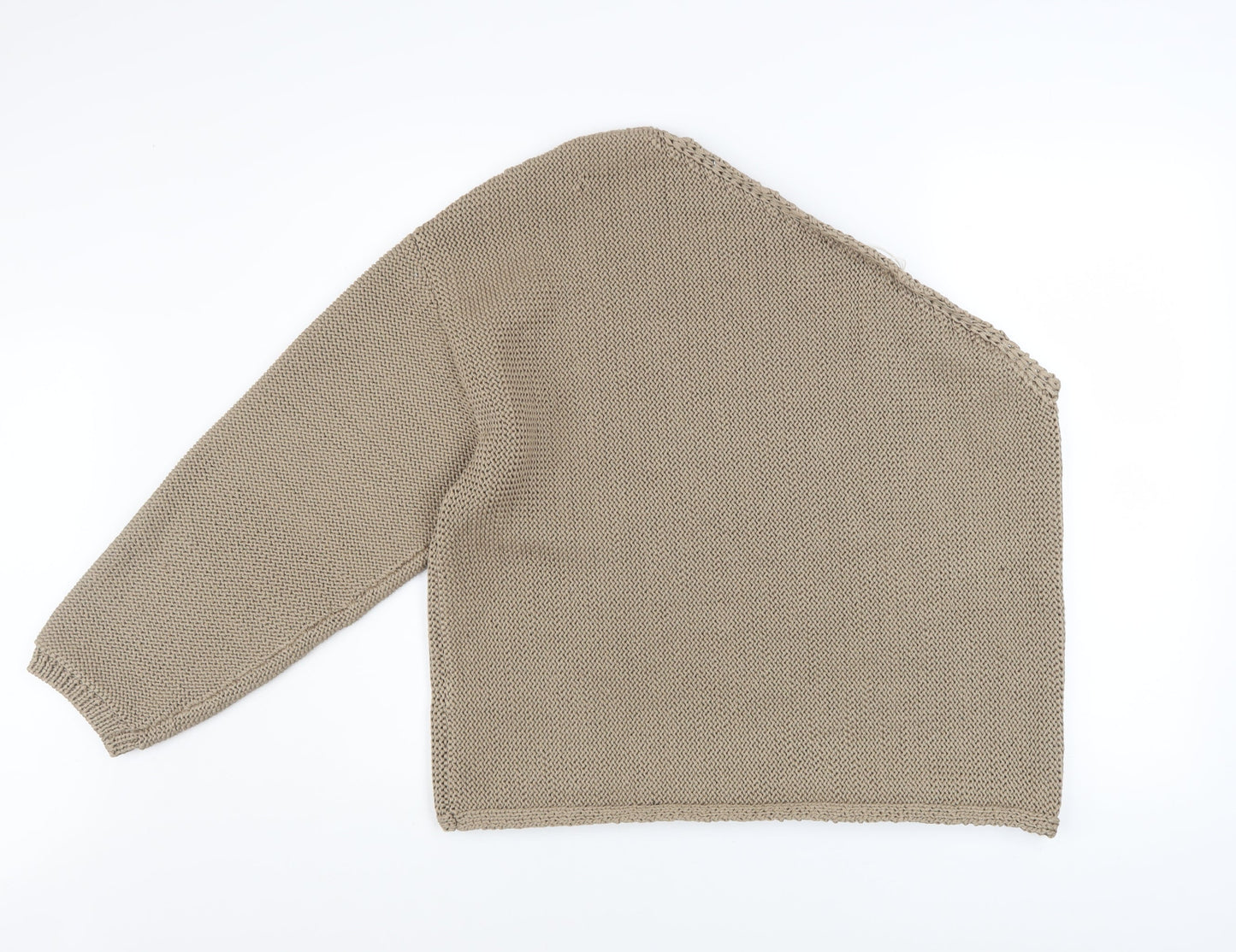 Marks and Spencer Women’s Beige XL Chunky Knit Asymmetrical Pullover Jumper
