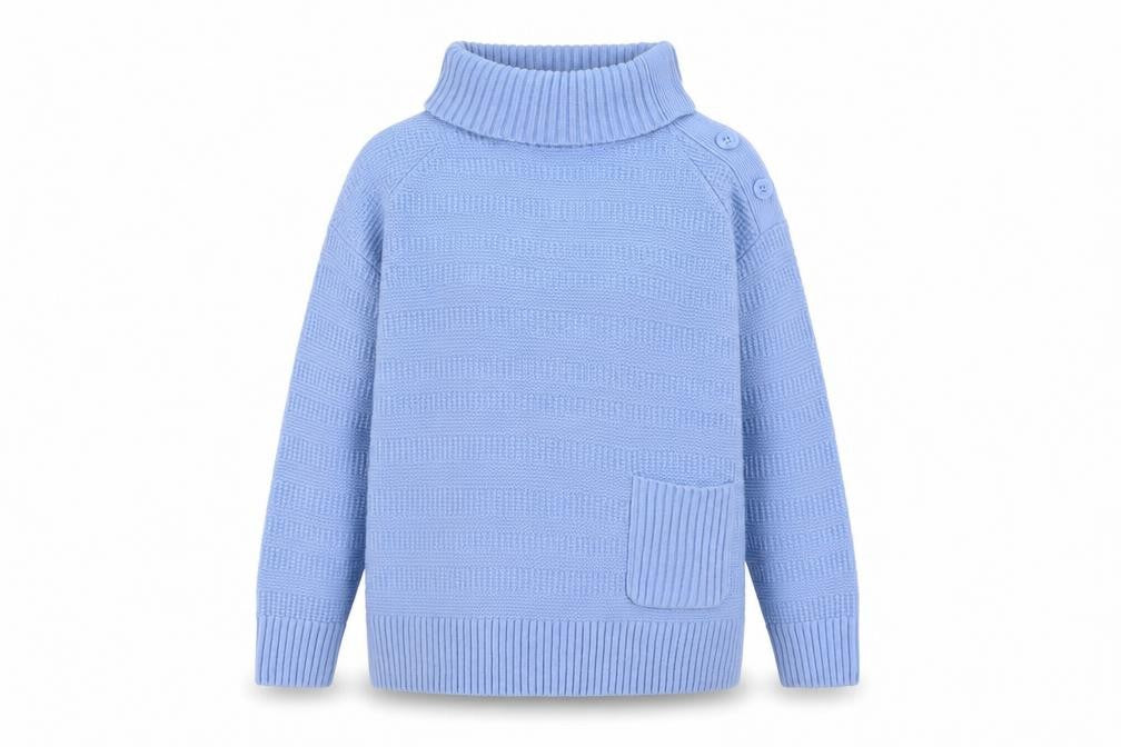 ISLE Collection Women’s Blue Roll Neck Knit Jumper Size M