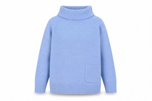 ISLE Collection Women’s Blue Roll Neck Knit Jumper Size M