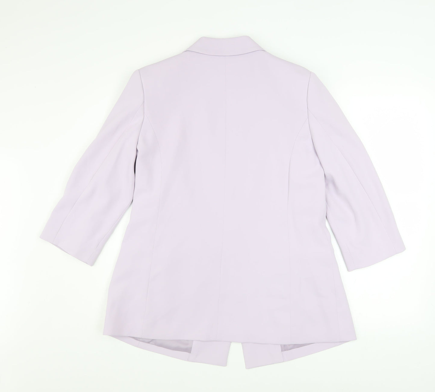 Damart Women's Purple Blazer UK 14 Regular Fit 3/4 Sleeve Jacket