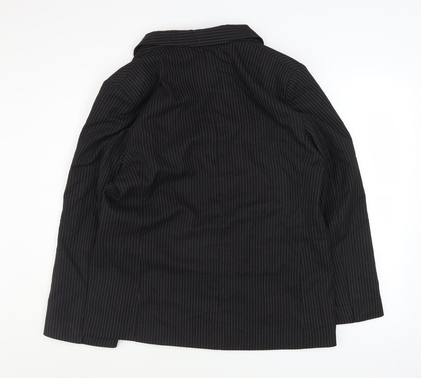 Urban Outfitters Women Black Pinstripe Double-Breasted Blazer M