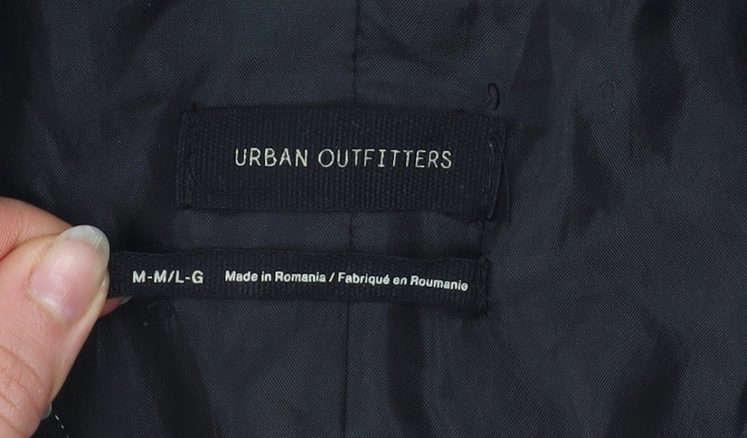 Urban Outfitters Women Black Pinstripe Double-Breasted Blazer M