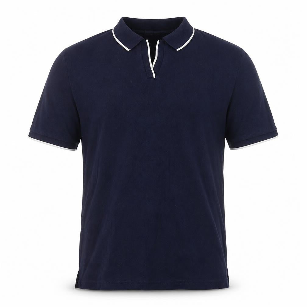 Marks & Spencer Men's Navy Blue Cotton Polo Shirt Size 14