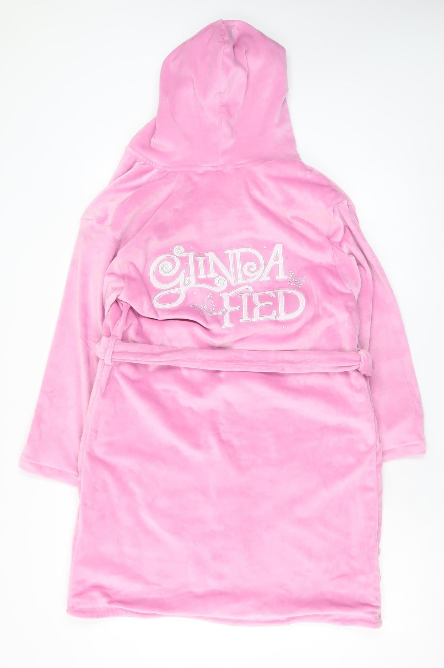 Marks and Spencer Girls Pink Wicked Glinda Robe 11-12 Years Hooded Belted