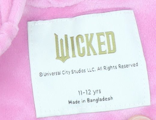 Marks and Spencer Girls Pink Wicked Glinda Robe 11-12 Years Hooded Belted