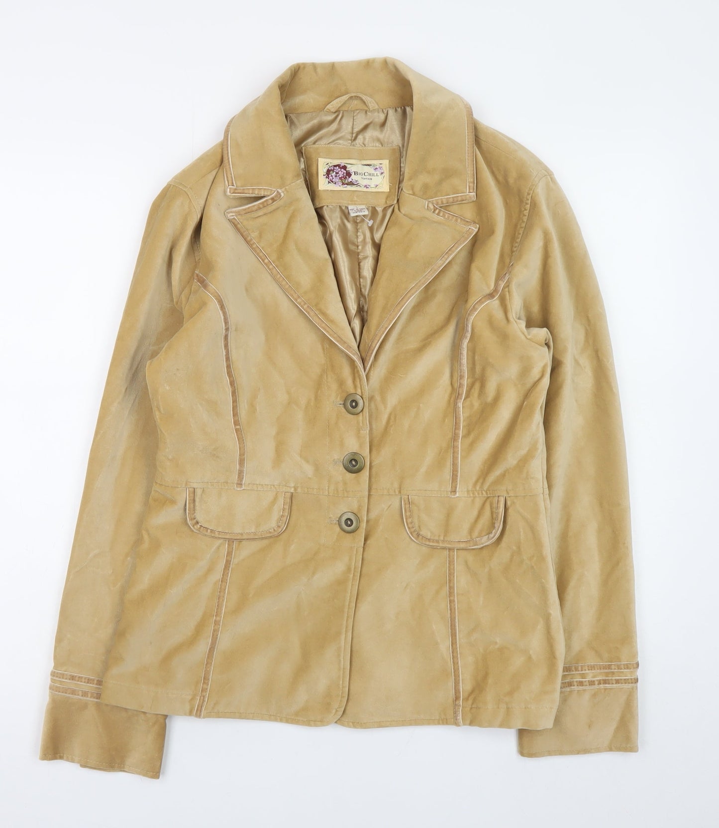 Big Chill Women’s Beige Cotton Vintage Blazer Jacket L