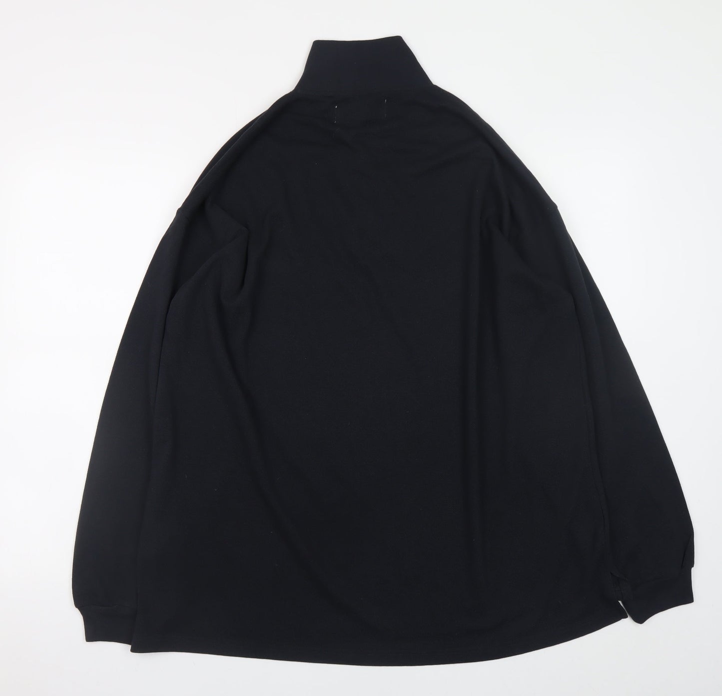 Classic Menswear Black Long Sleeve 2XL Polo Shirt for Men