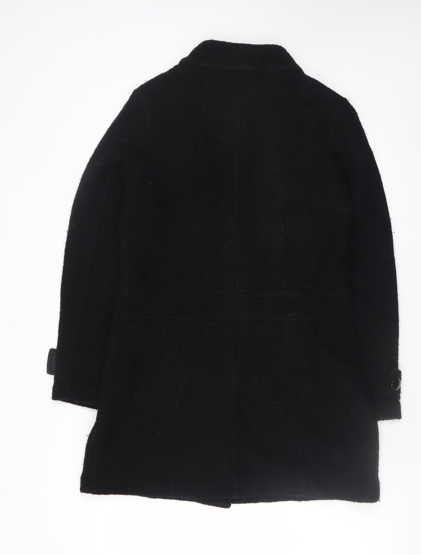 W. Lane Women's Black Wool Blend Mid-Length Coat Size 10