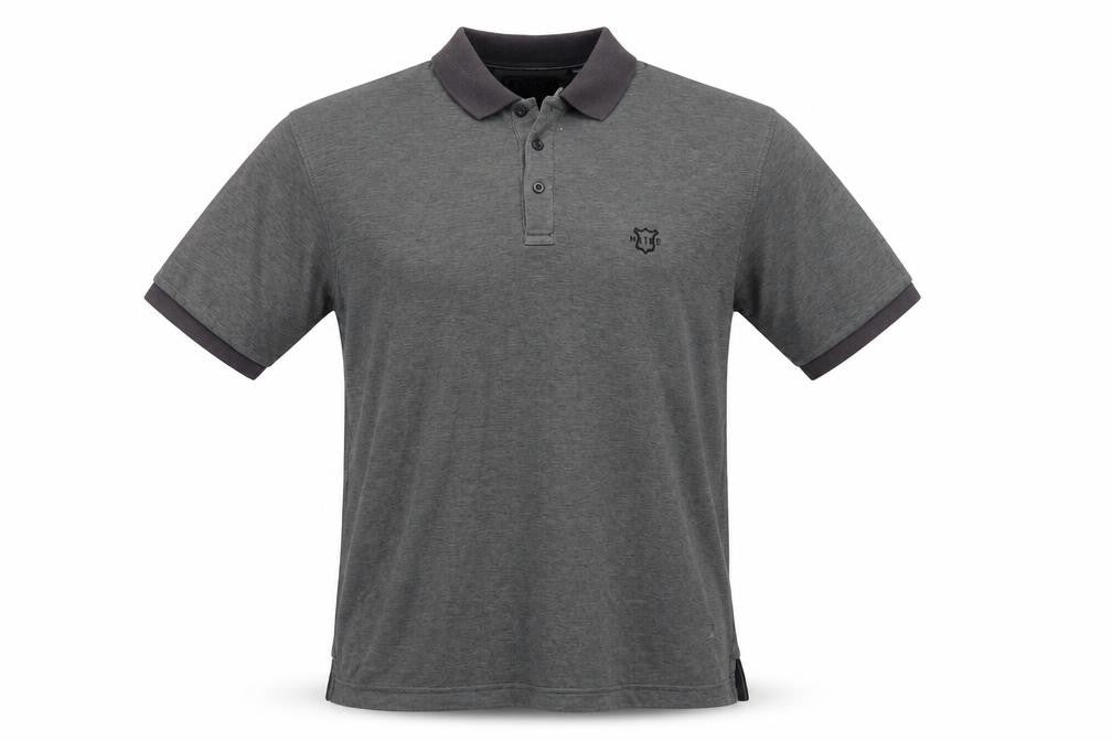 Maine New England Men’s Grey Cotton Short Sleeve Polo Shirt M