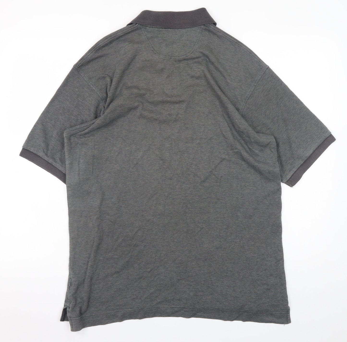 Maine New England Men’s Grey Cotton Short Sleeve Polo Shirt M