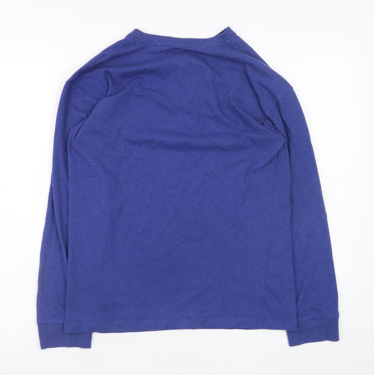 Next Boys Blue Henley Long Sleeve Pyjama Top 12 Years Cotton Blend