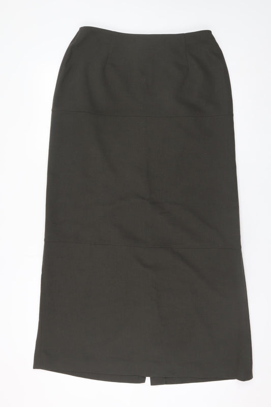 Monsoon Women Brown Midi Pencil Skirt UK 12 Workwear Lined