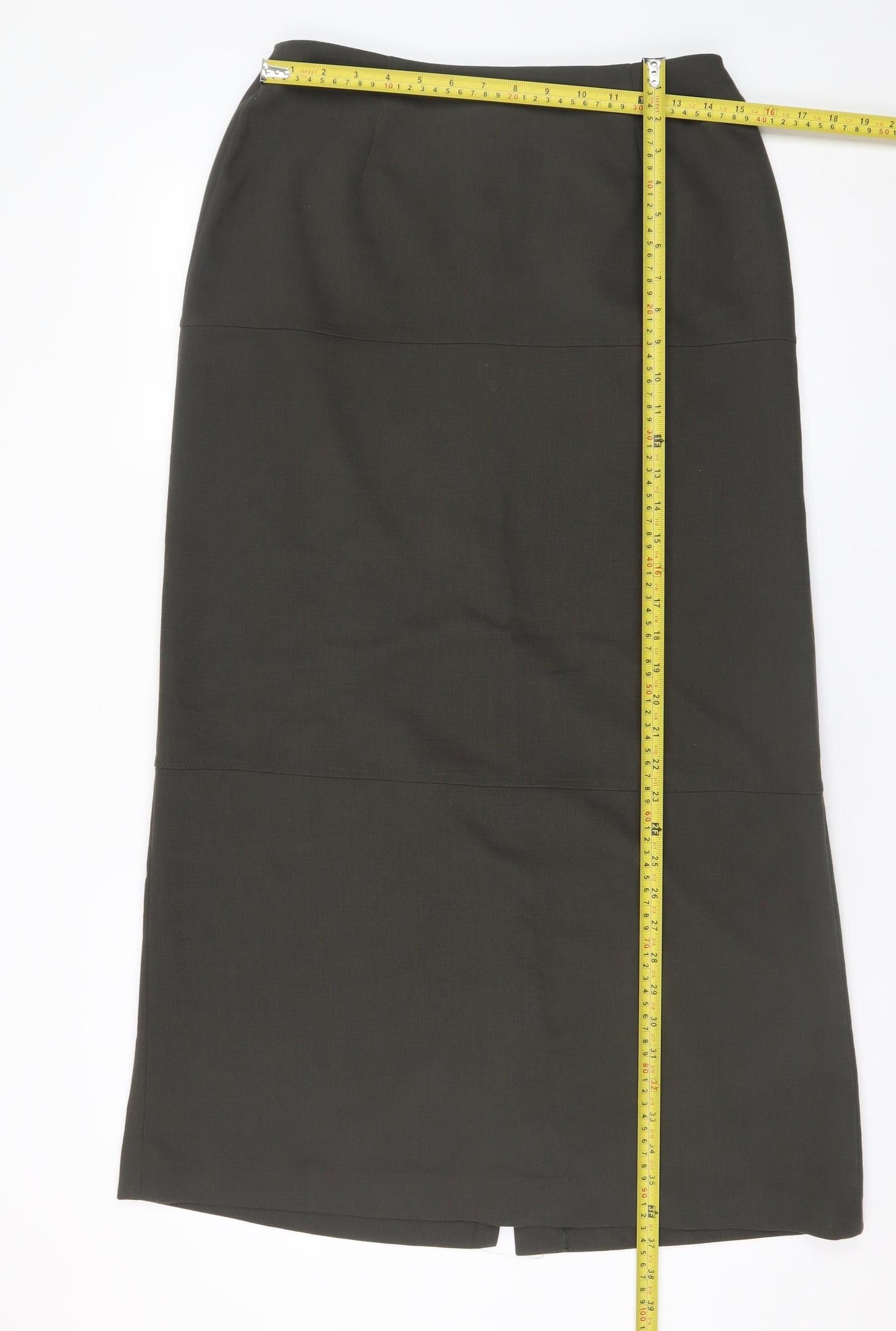 Monsoon Women Brown Midi Pencil Skirt UK 12 Workwear Lined
