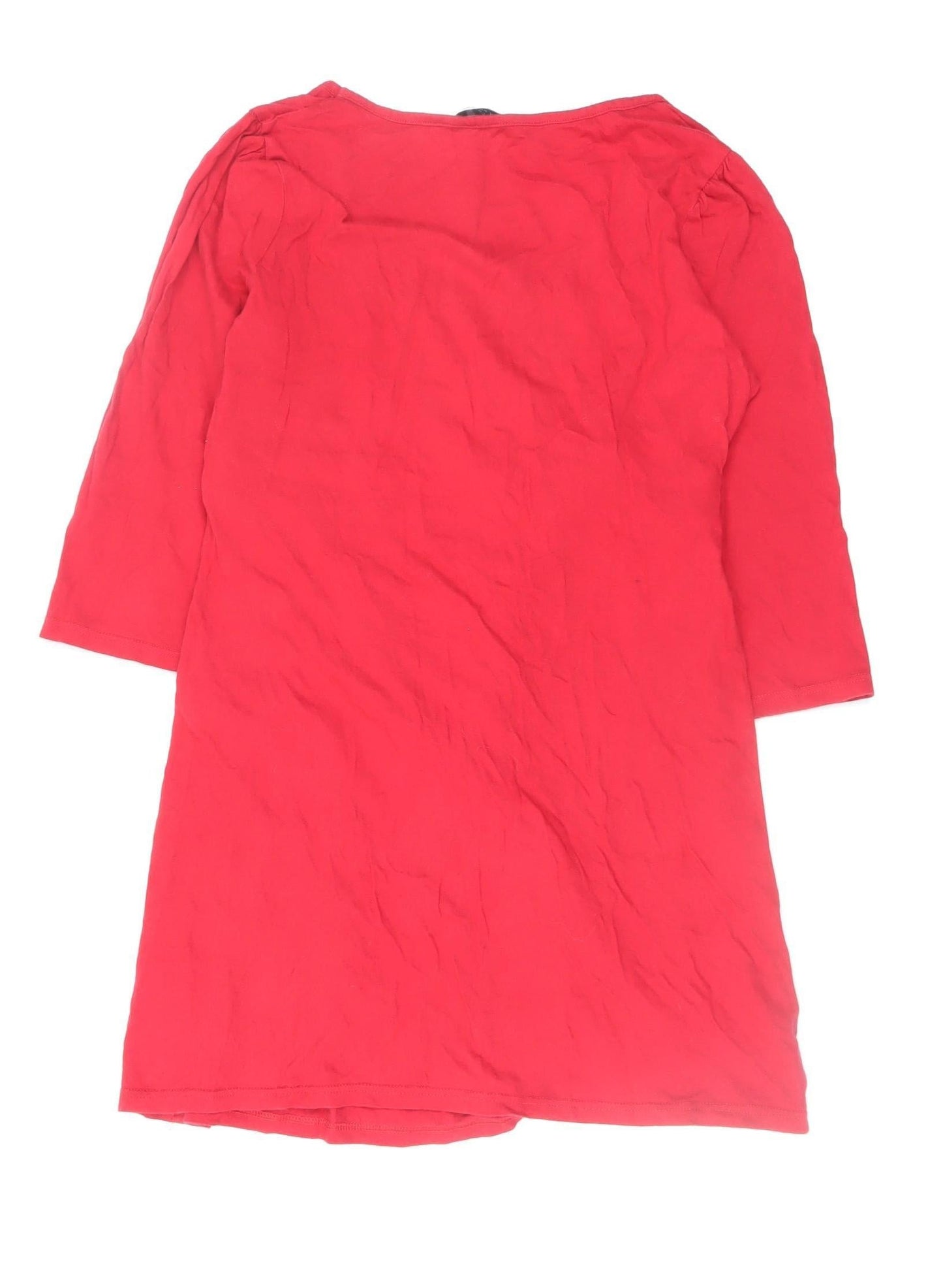 Dorothy Perkins Women’s Red A-Line Knee Length Cotton Dress Size 12