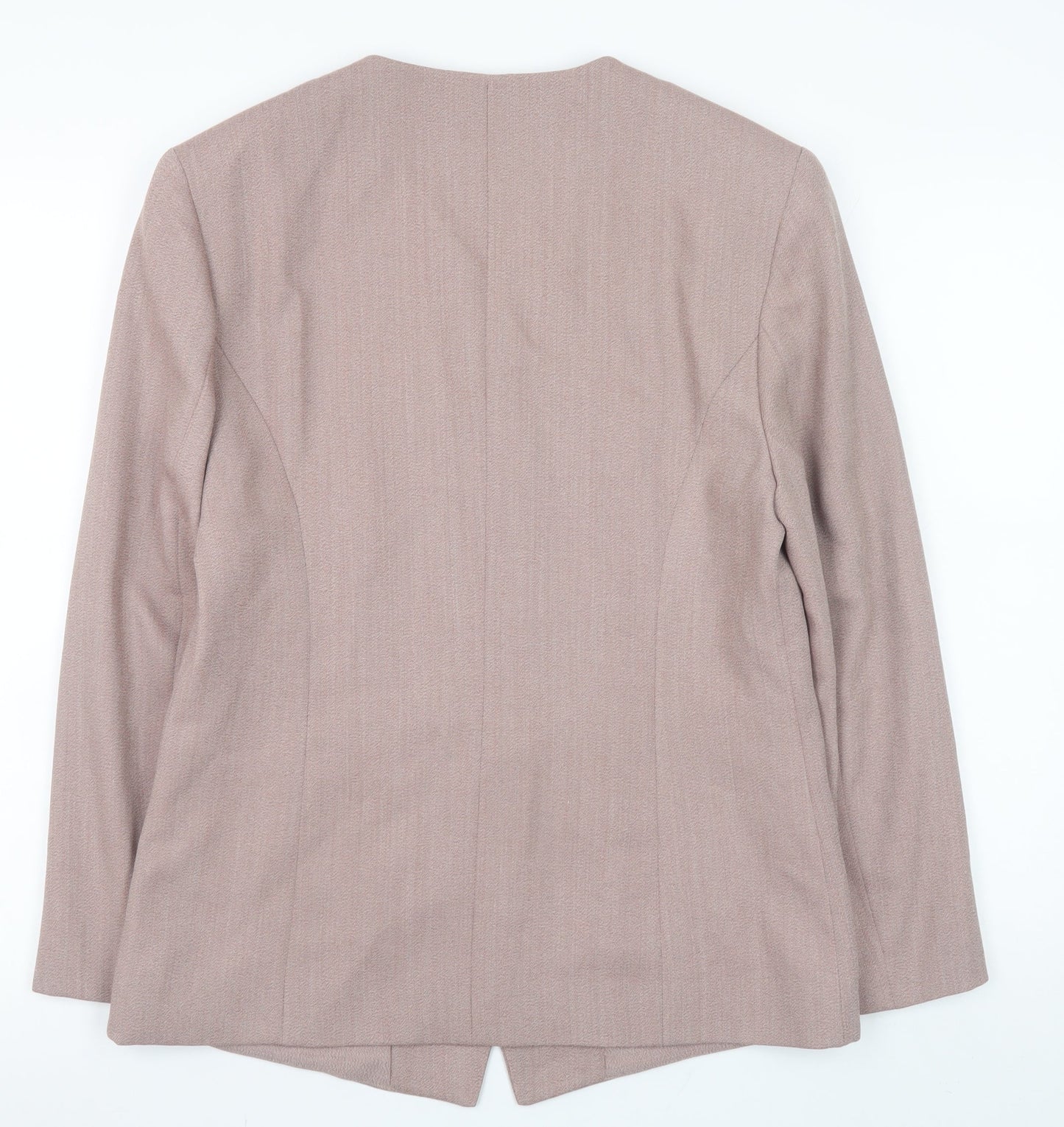Gold by Michael H Women Pink Wool Blazer Size 12 Classic Formal Jacket